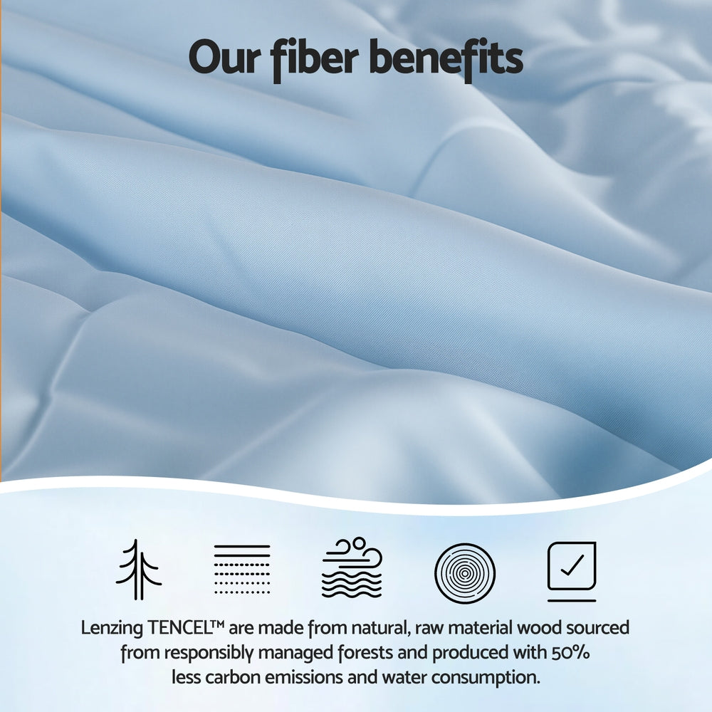 Giselle Tencel Quilt 200GSM Summer Quilts Comforter Doona Light Weight Soft Throw Blanket Super King