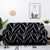 Anyhouz 3 Seater Sofa Cover Black Style and Protection For Living Room Sofa Chair Elastic Stretchable Slipcover
