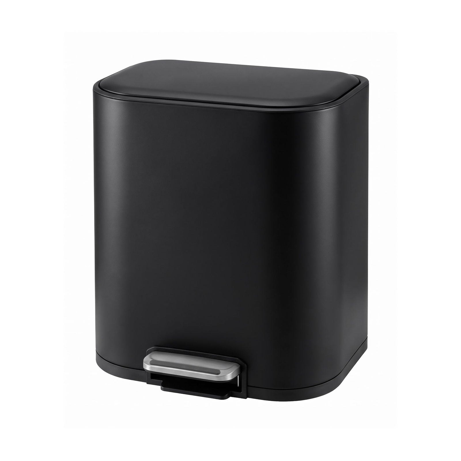Cefito 20L Trash Bin Steel Pedal Bins Soft Close Kitchen Rubbish Waste Can Black