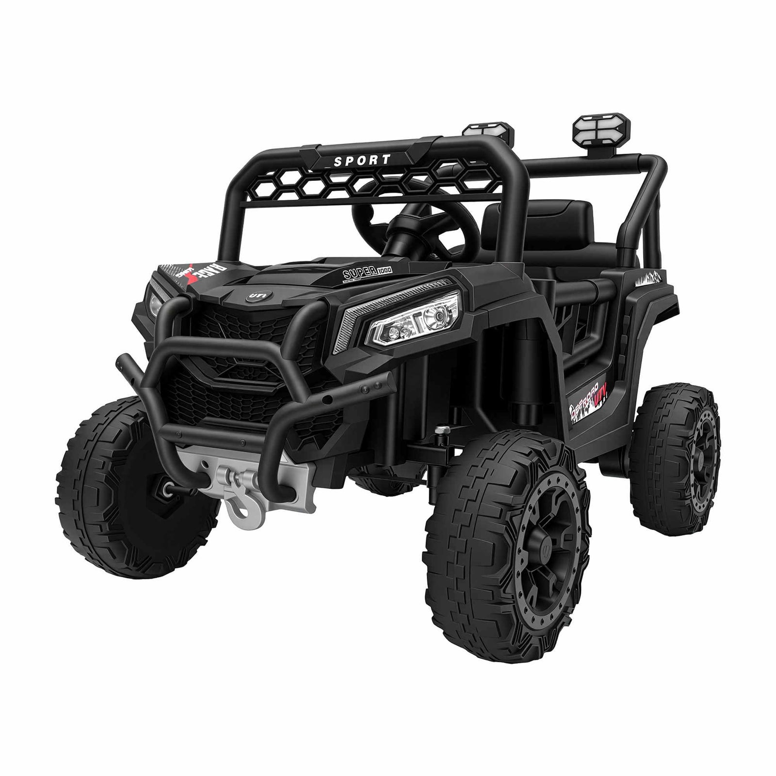 Rigo Ride On Car Kids Jeep 12V Kids Electric Car Remote Control Black