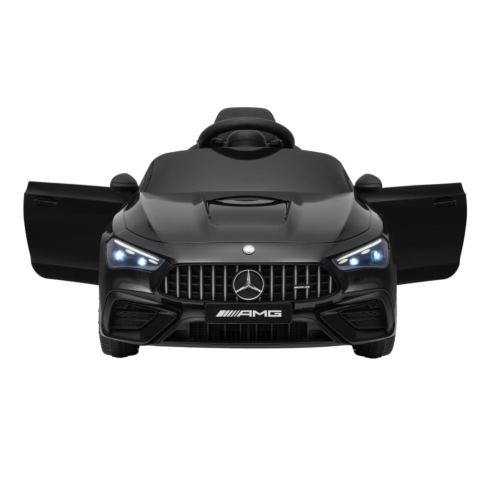 Ride On Car Licensed Mercedes Benz AMGC63 Kids Electric Car 12V Music Black