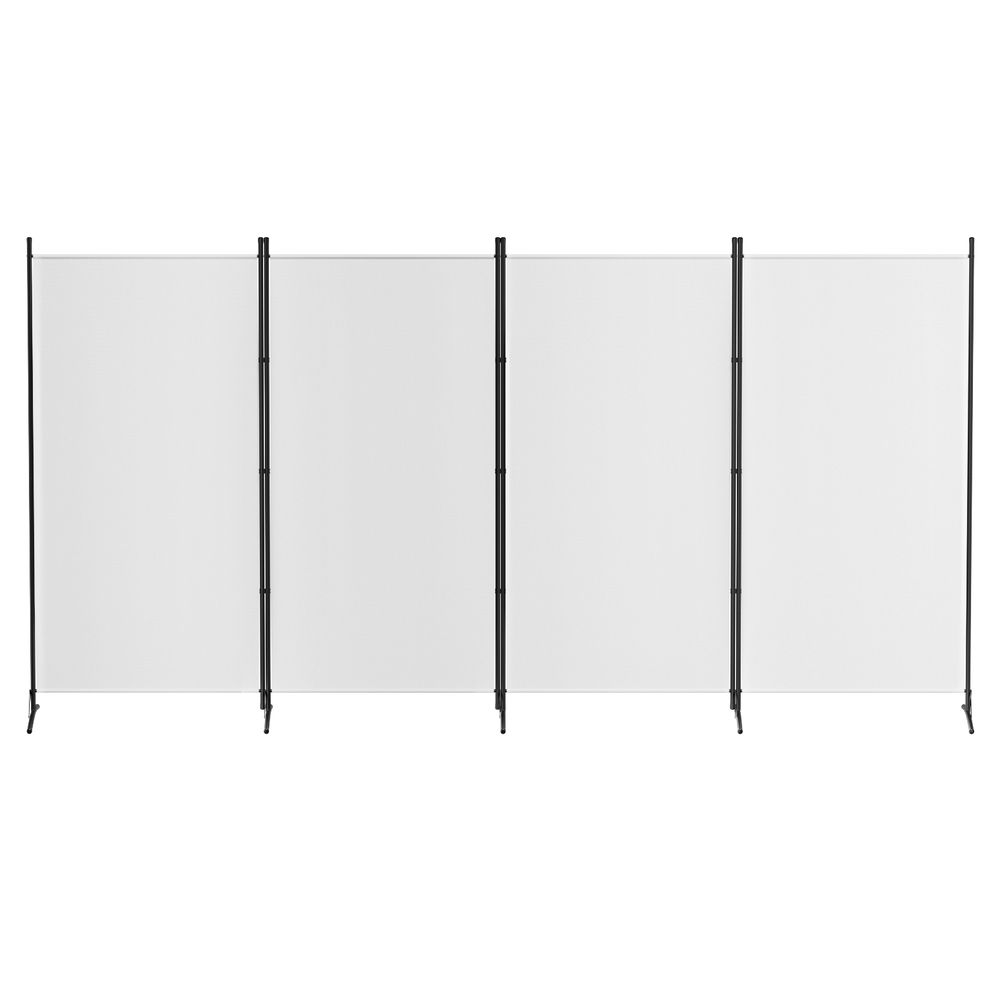 Artiss 4 Panel Room Divider Set of 2 Folding Privacy Screen Fabric Room Separator Partition White