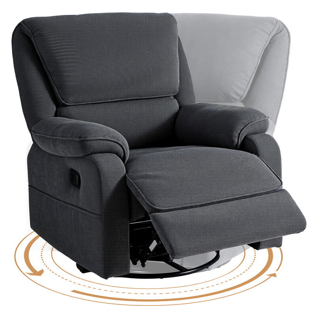 Artiss Rocking Recliner Chair 360 Swivel Massage Heated Reclining Chairs