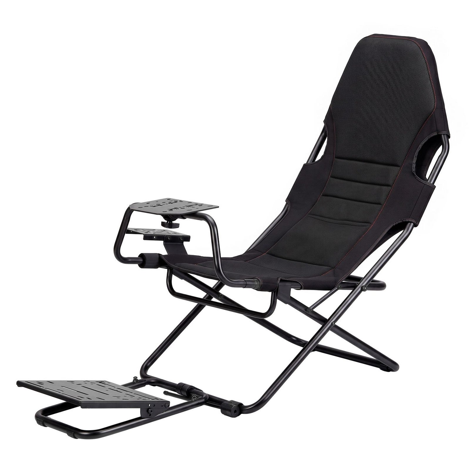 Artiss Steel Foldable Racing Simulator Cockpit Seat Wheel Stand Gear Shifter Mount Black