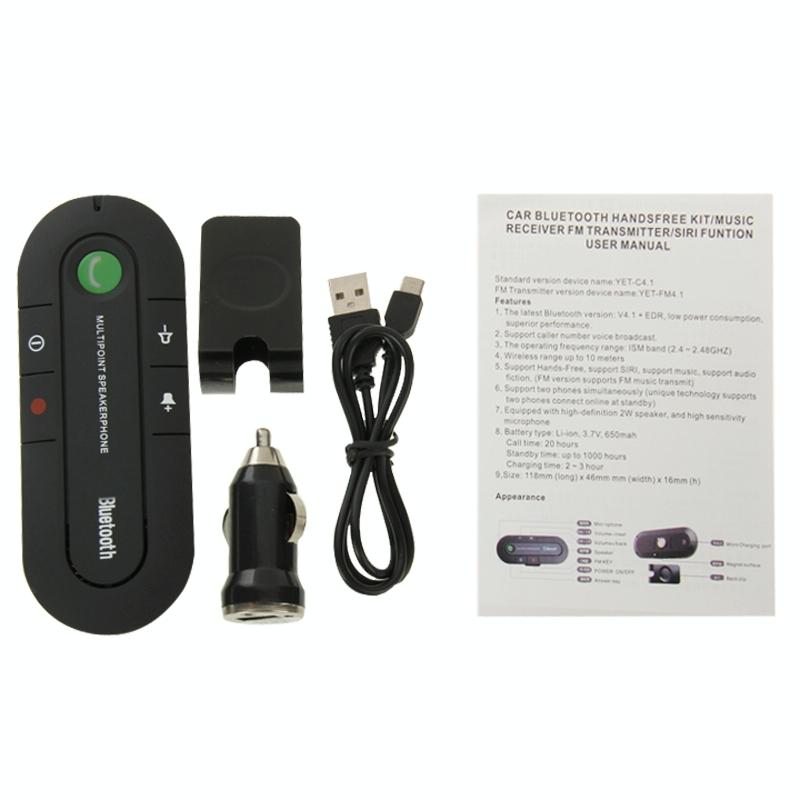 Hands-Free Bluetooth V4.1 Transmitter With Siri / Music - Black-1915196718002081799
