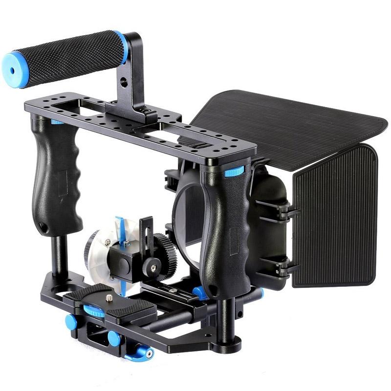 Large Handle Camera Cage & Matte Box Kit For Dslr / Video Camera-1915198432709054470