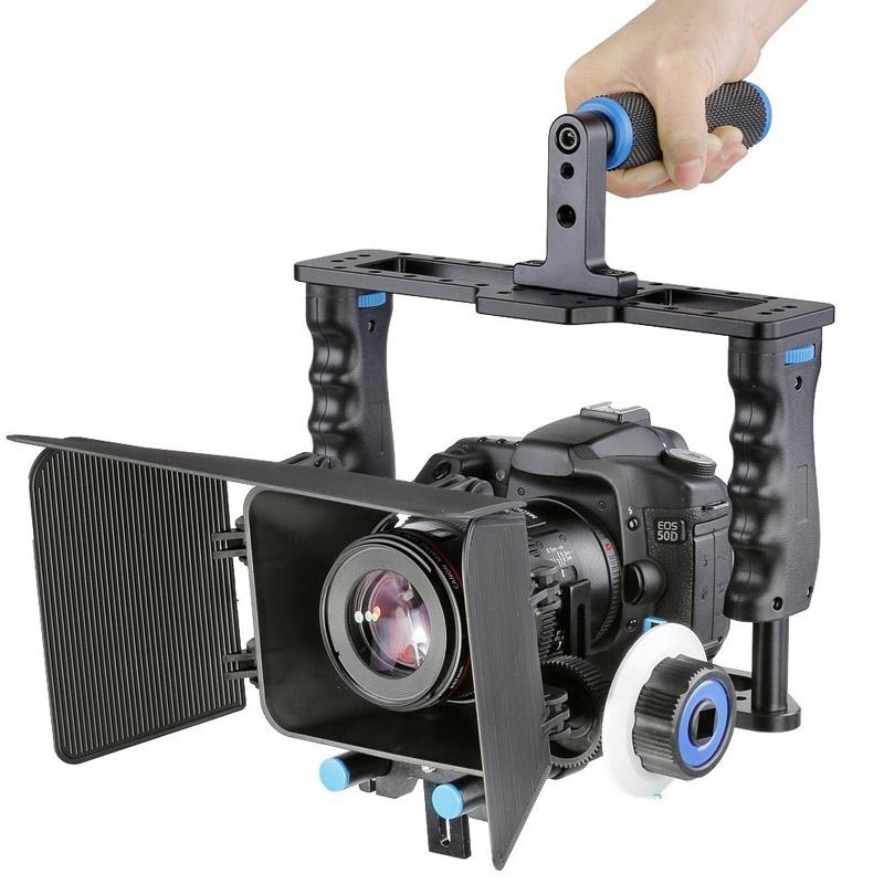 Large Handle Camera Cage & Matte Box Kit For Dslr / Video Camera-1915198432709054473