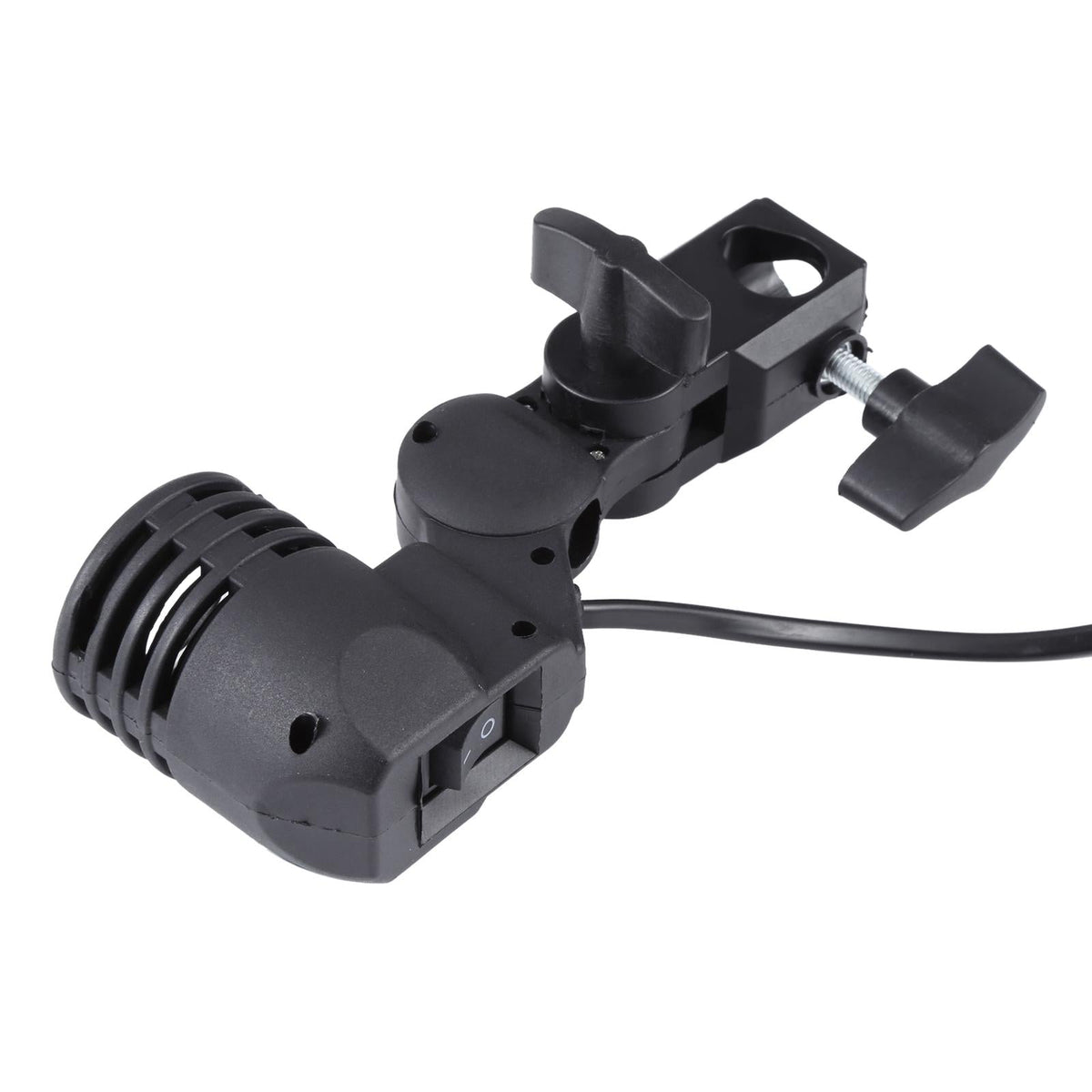 Studio Light Mount Stand With E27 Ac Socket And Umbrella Holder In Black-1915197878926708738
