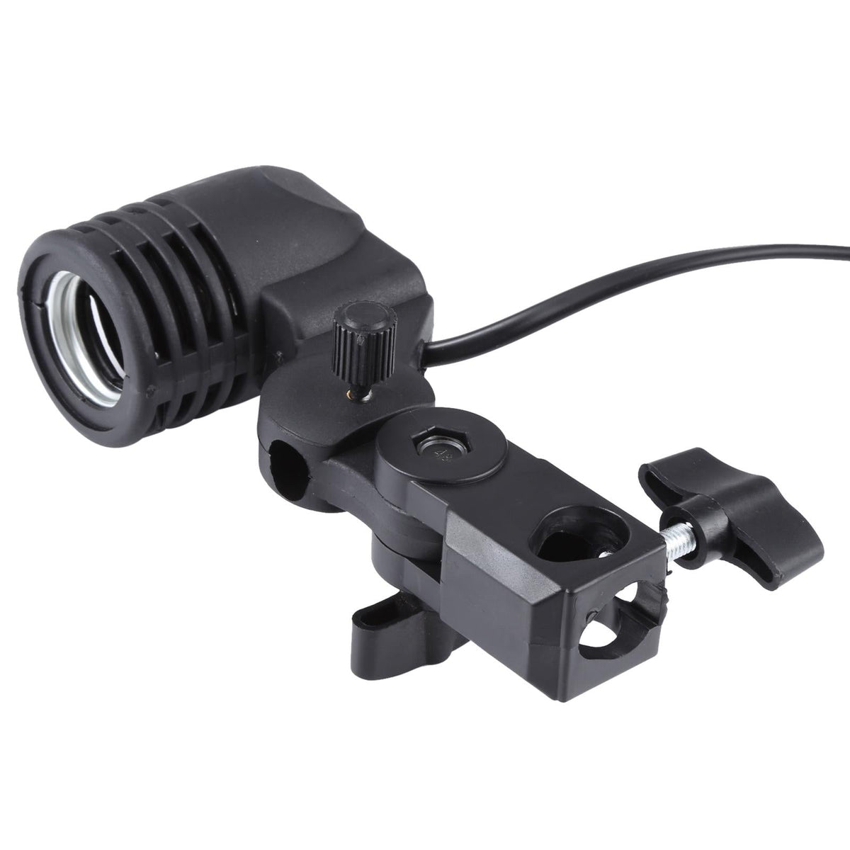 Studio Light Mount Stand With E27 Ac Socket And Umbrella Holder In Black-1915197878926708739