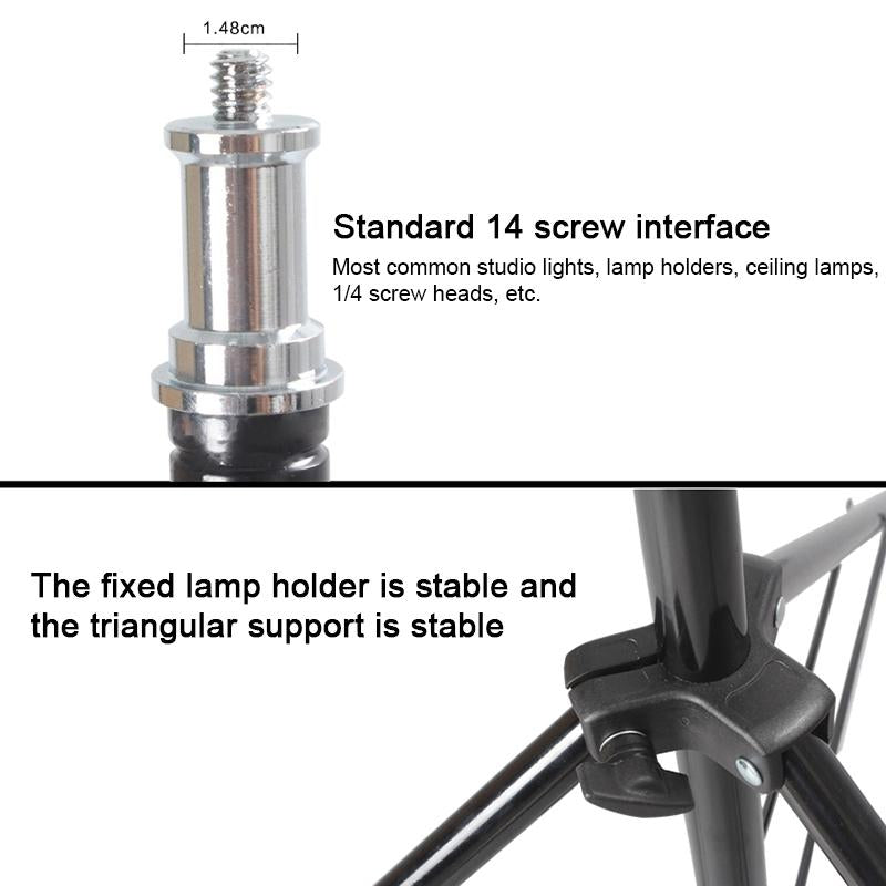 Professional Aluminum Lighting Stand For Studio Flash - 68-200Cm Height Black-1915197031492751363