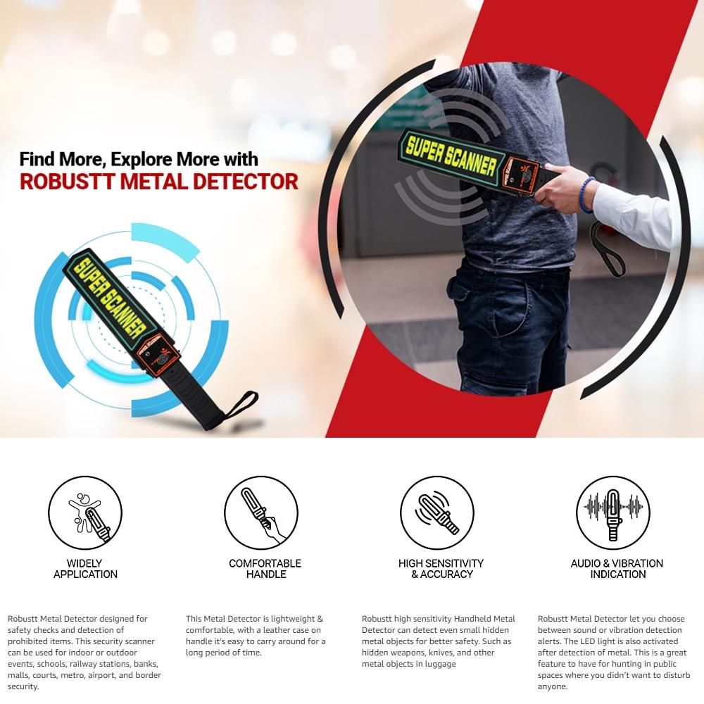 Hand-Held Metal Detector - 60Mm Detection Distance-1943465055131668487