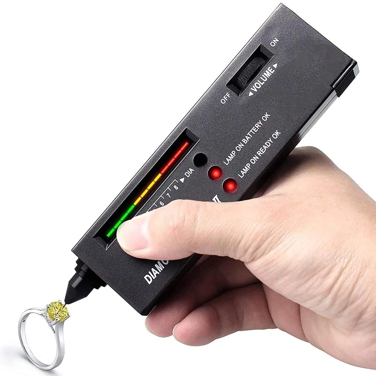 Led Diamond Selector With Battery Indicator - Black-1915197989165600768