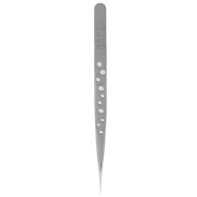 Premium Steel Straight Tweezers - Anti-Magnetic Anti-Acid High Hardness-1915197221230481411
