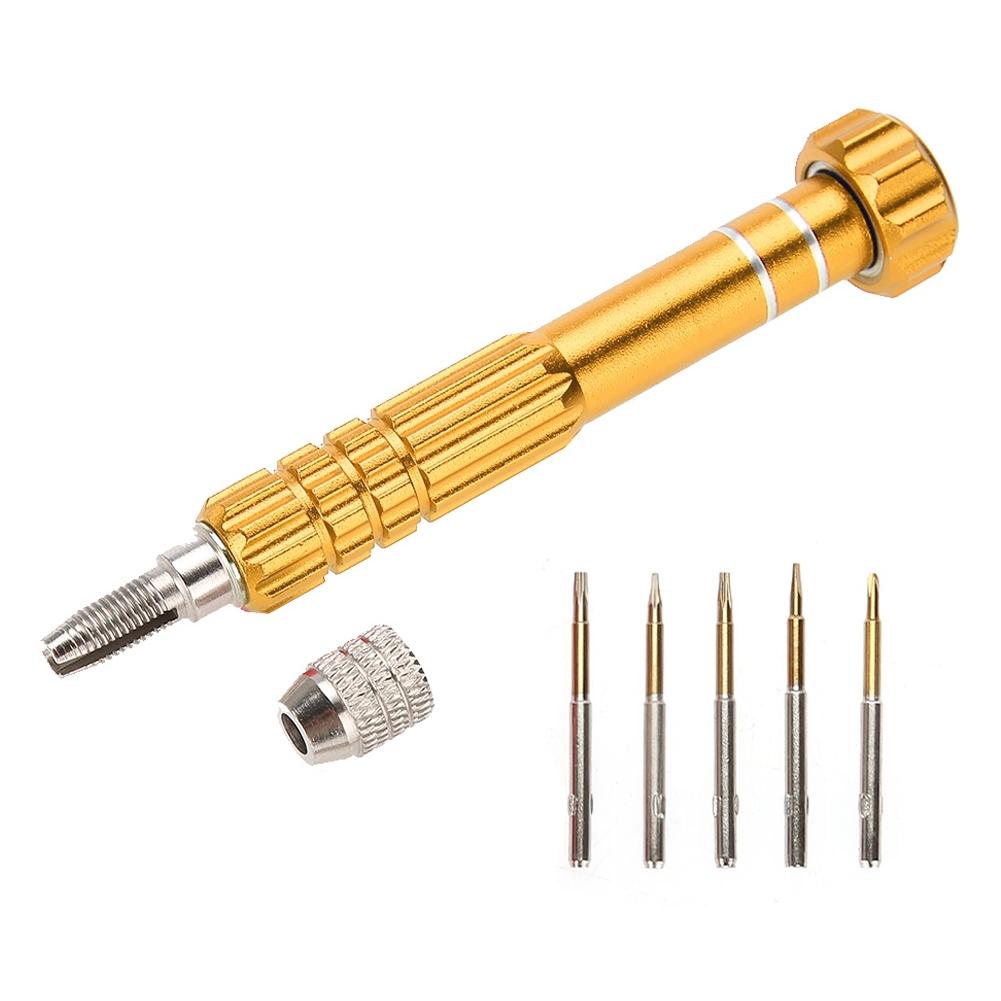 5-In-1 Gold Series Screwdriver Set - T5 T6 1.2 1.5 0.8 Sizes-1915197588437602312