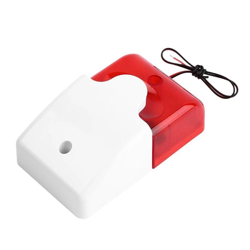 Compact Red Strobe Siren For Security Alarm-1915196987595165697