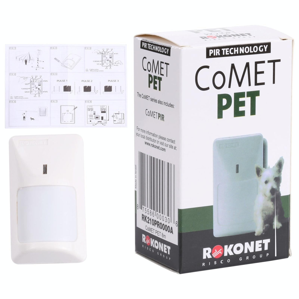Wireless Wide Angle Pir Motion Sensor Alarm - White-1915197086693986308
