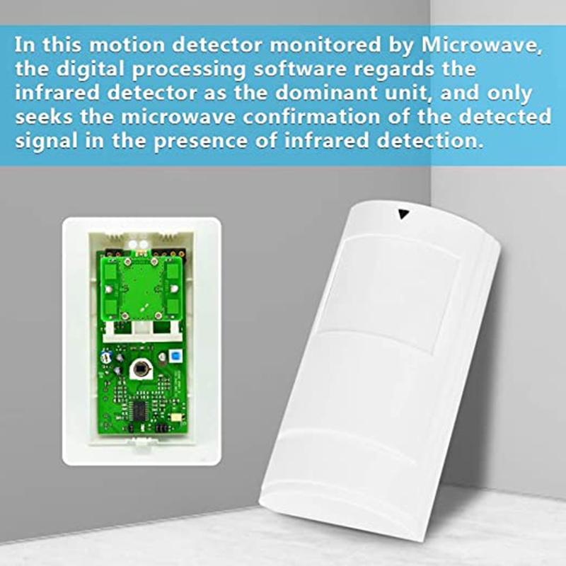 Wireless Dual Motion Detector - Infrared & Microwave White-1915197758973808644
