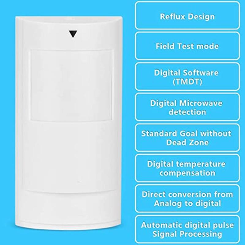 Wireless Dual Motion Detector - Infrared & Microwave White-1915197758973808645