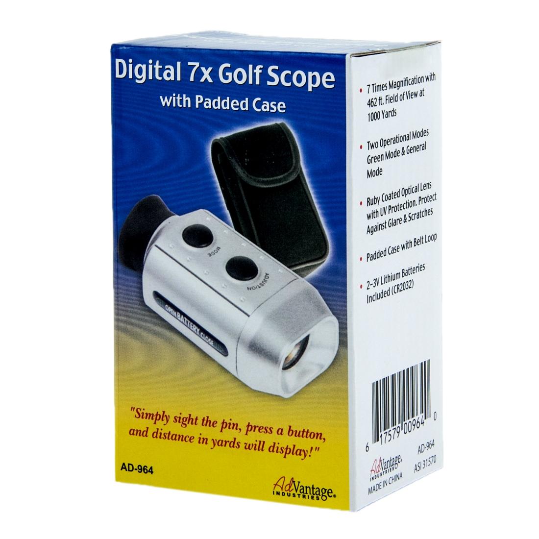7X Digital Golf Telescope With Measuring Instrument And Padded Case-1915198275573649415