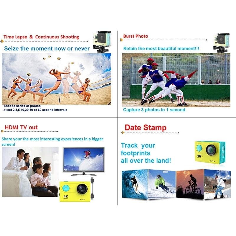 4K Ultra Hd Wifi Sports Camera With 170 Degree Wide Angle Lens And Waterproof Capability-1915196787489116165