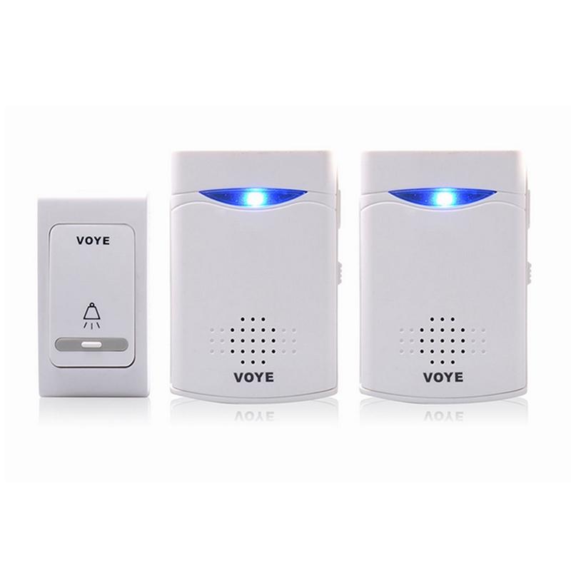 Double-Receiver Wireless Door Bell With Remote Control - White-1915197878637301760