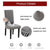 Anyhouz Chair Cover Coffee Corn Kernels Waterproof Universal Size for Dining Room Stretch Seat Slipcovers