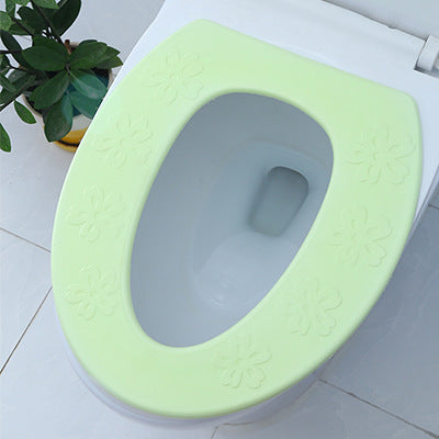 Anyhouz Toilet Seat Cover Green Water Proof High Foam EVA Simple Type O Pad for Bathroom  Accessories