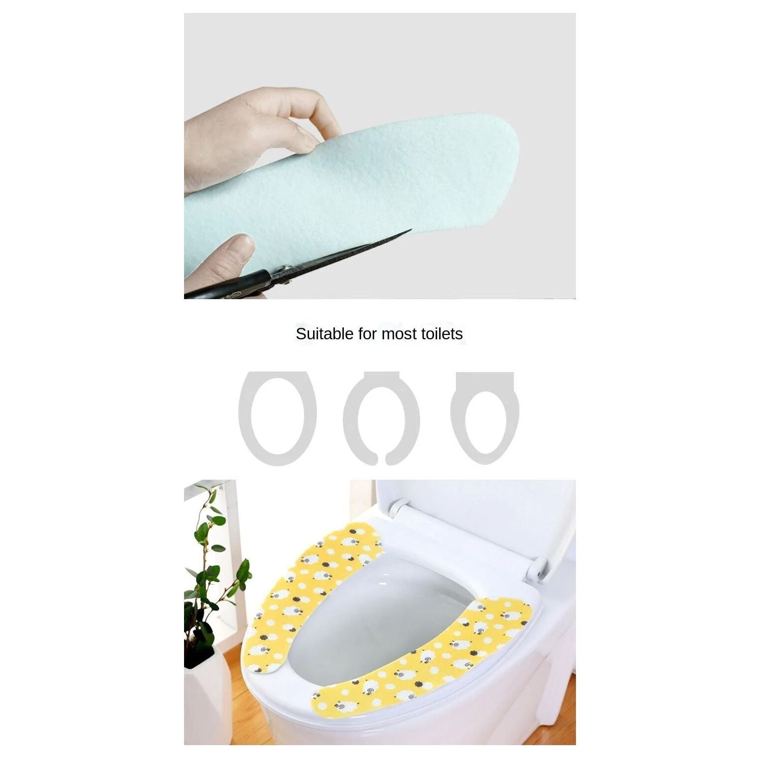 Anyhouz Toilet Seat Cover Green Washable Mat Bathroom Pad Cushion Toilet Seat Bidet Toilet Cover Accessories