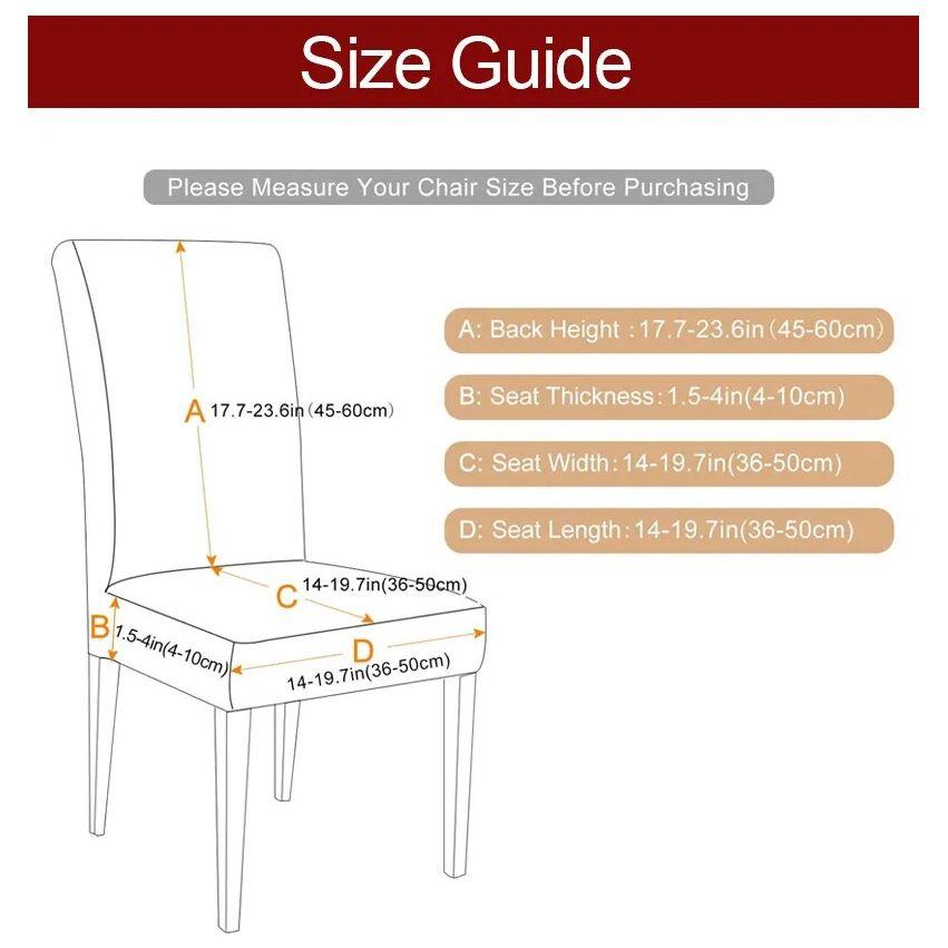 Anyhouz Chair Cover Coffee Corn Kernels Waterproof Universal Size for Dining Room Stretch Seat Slipcovers
