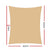 Instahut Shade Sail 3x4m Rectangle 280GSM 98% Sand Shade Cloth