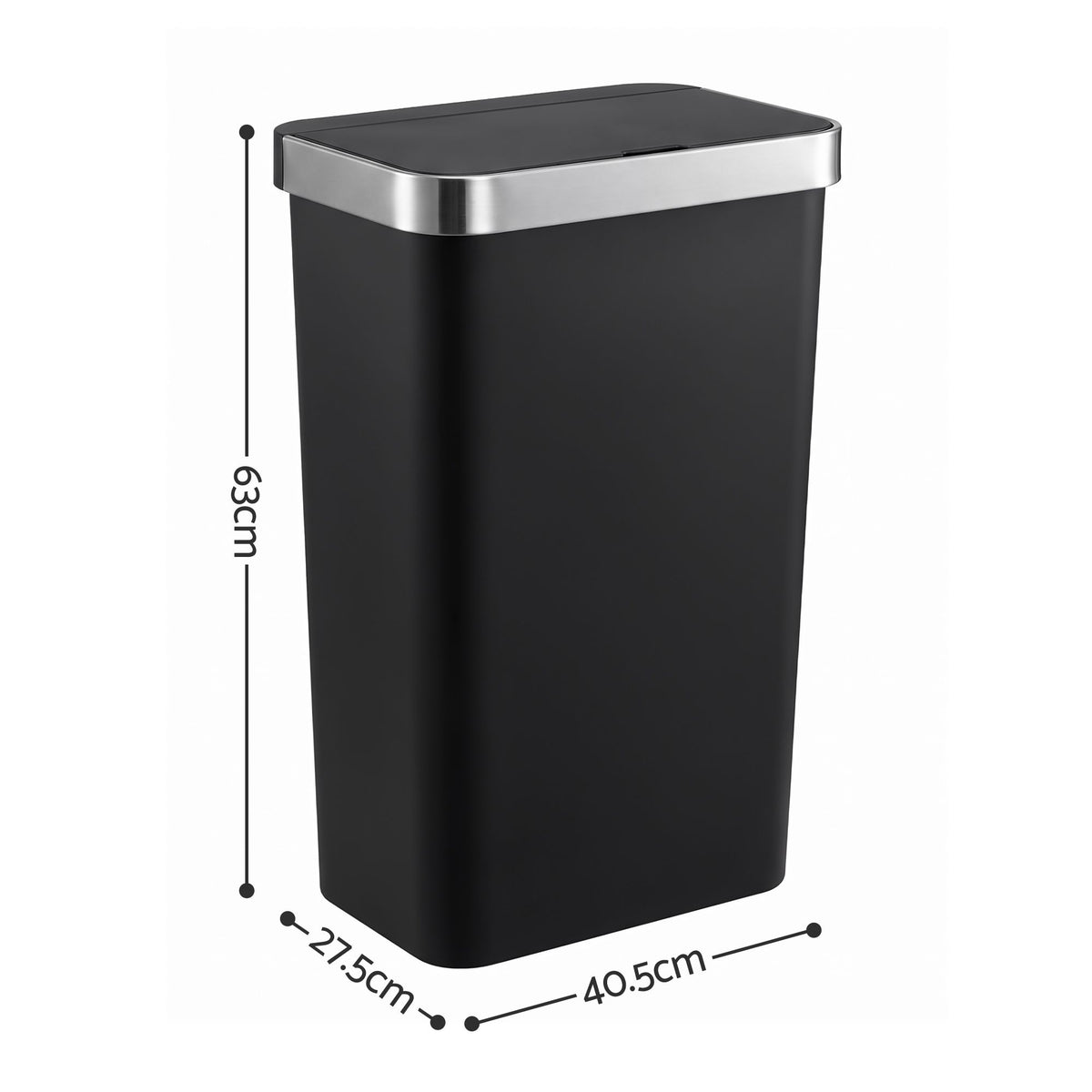 Devanti 50L Motion Sensor Trash Bin Automatic Kitchen Waste Dustbin Black