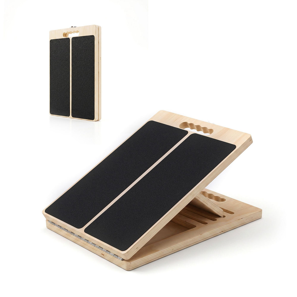 Everfit Wooden Slant Board for Squat &amp; Calf Stretch 5 Angle Foldable Home Gym