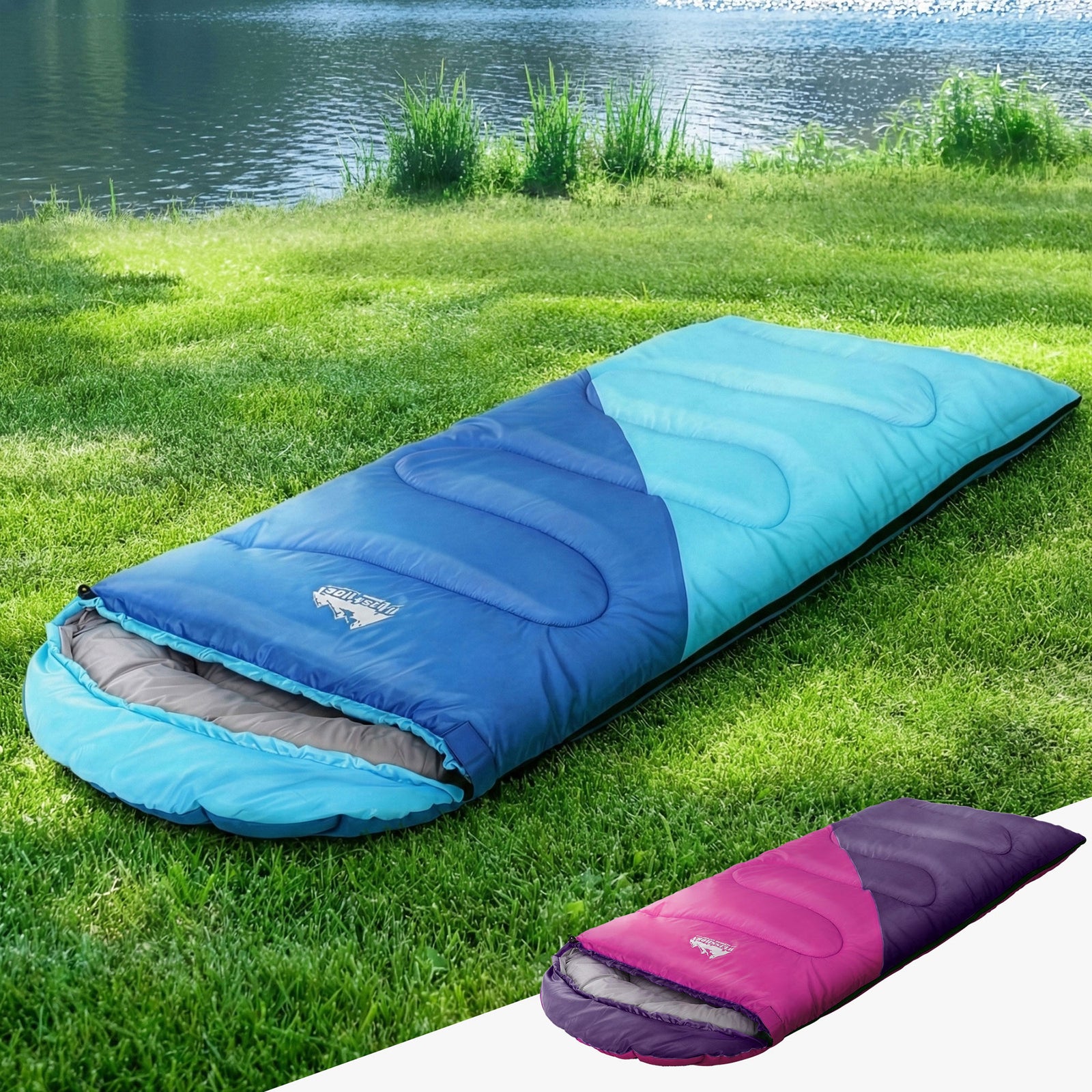 Weisshorn Sleeping Bag Set of 2 Kids Single 172cm Thermal Camping Hiking