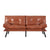 Artiss Sofa Bed Convertible 3 Seater Couch Recliner Lounge Chair Leather Brown