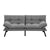 Artiss Sofa Bed Convertible 3 Seater Couch Recliner Lounge Chair Fabric Grey