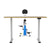 Artiss Under Desk Folding X-Bike with 140cm Automatic Standing Desk Magnetic Resistance Oak