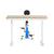 Artiss Under Desk Folding X-Bike with 120cm Automatic Standing Desk Magnetic Resistance Oak