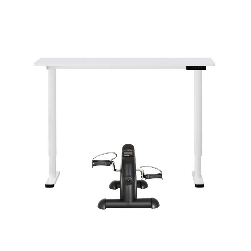 Artiss 120cm Electric Standing Desk with Mini Peal Exercise Bike Home Office