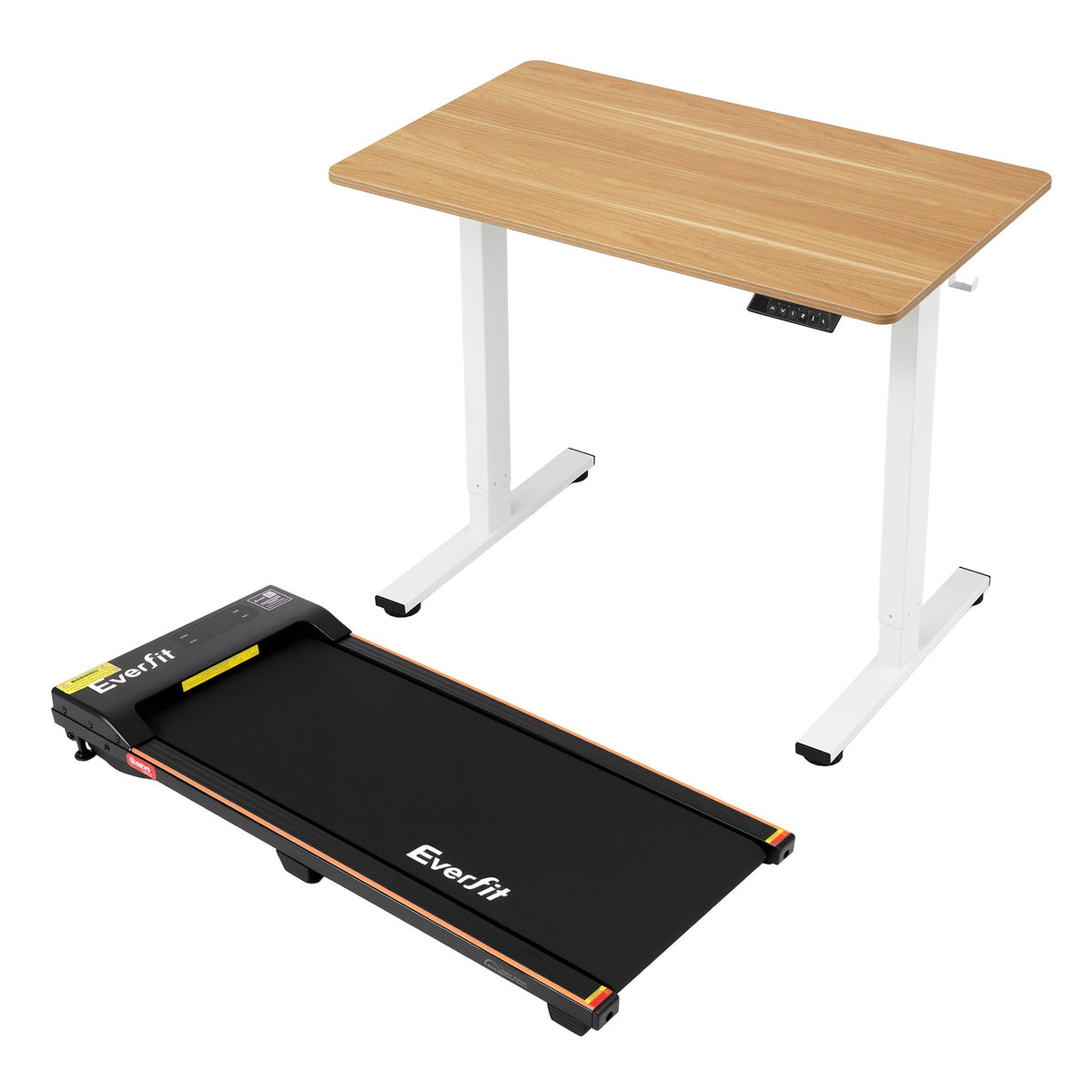 Artiss 100cm Standing Desk Treadmill Motorised Natural Wood