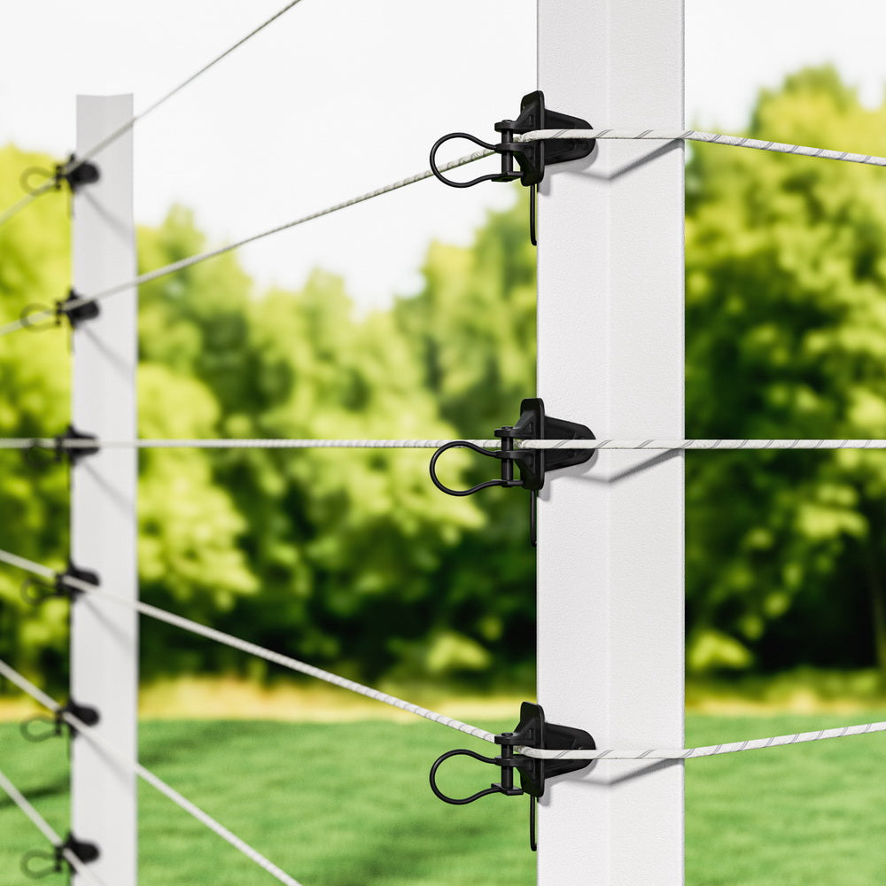 Giantz Electric Fence Insulators 200pcs Pinlock Black