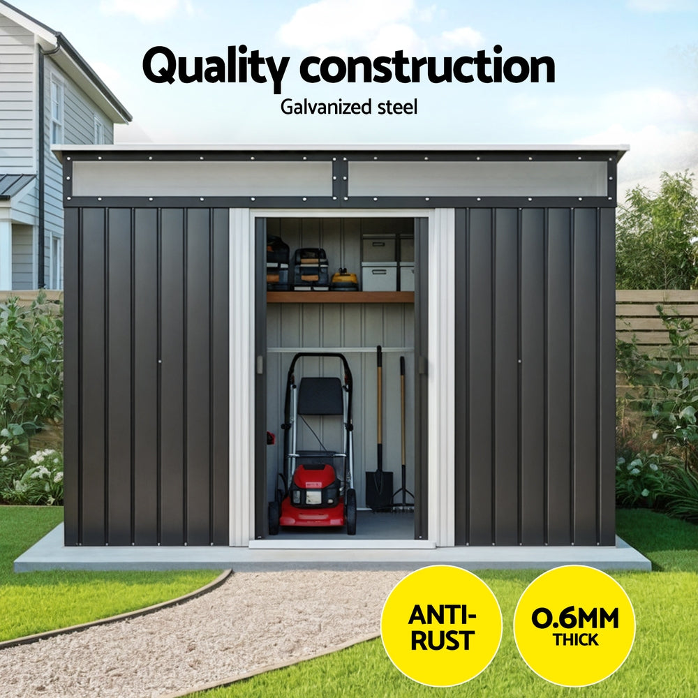 Giantz Garden Shed Outdoor Storage 2.60x1.95M Tool Sheds Workshop House Shelter