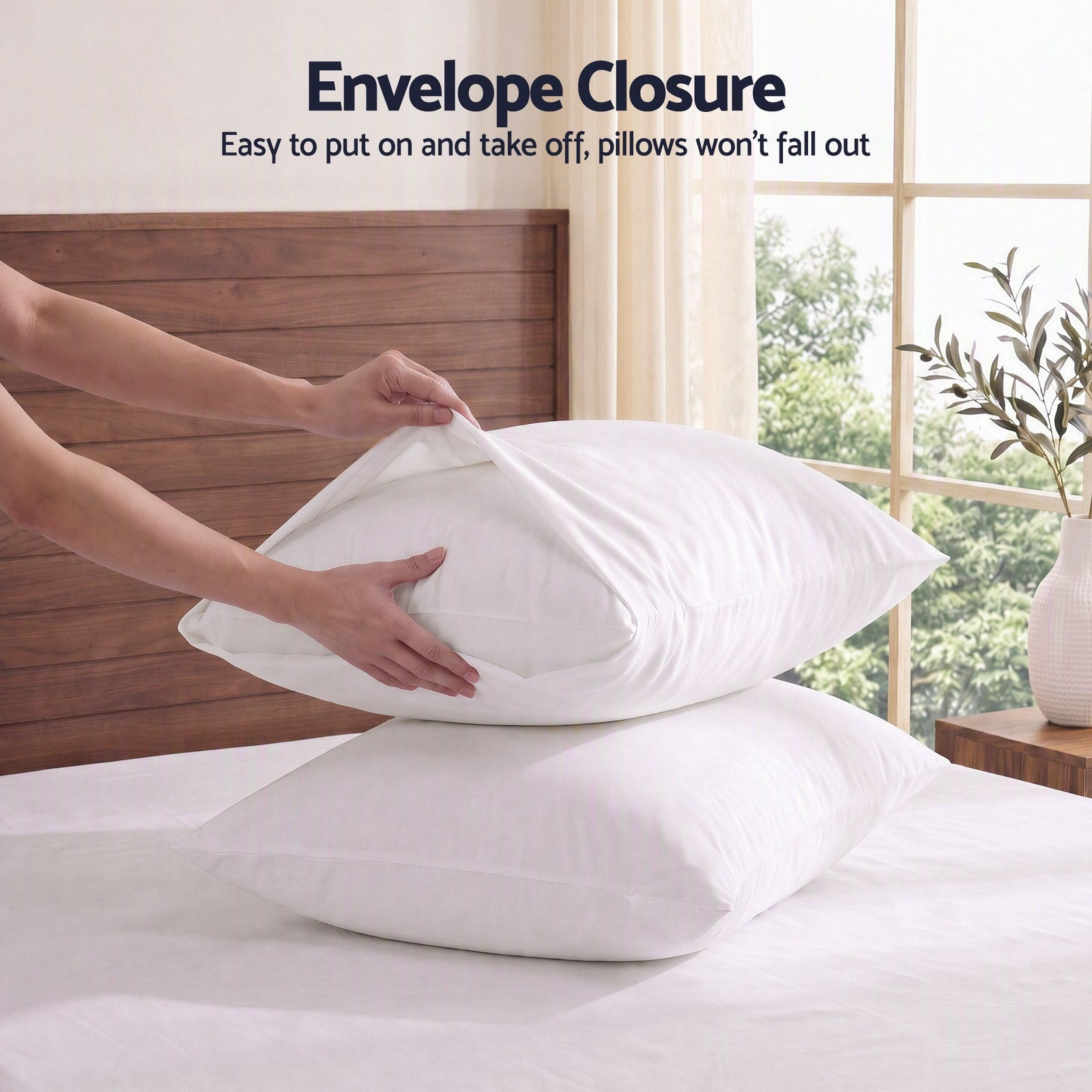 Giselle Kingsingle 500TC Cotton 4Pcs Sheet Set with 40cm Extra Deep Pocket for Thick Mattresses Sateen Weave for Sweaty Nights White