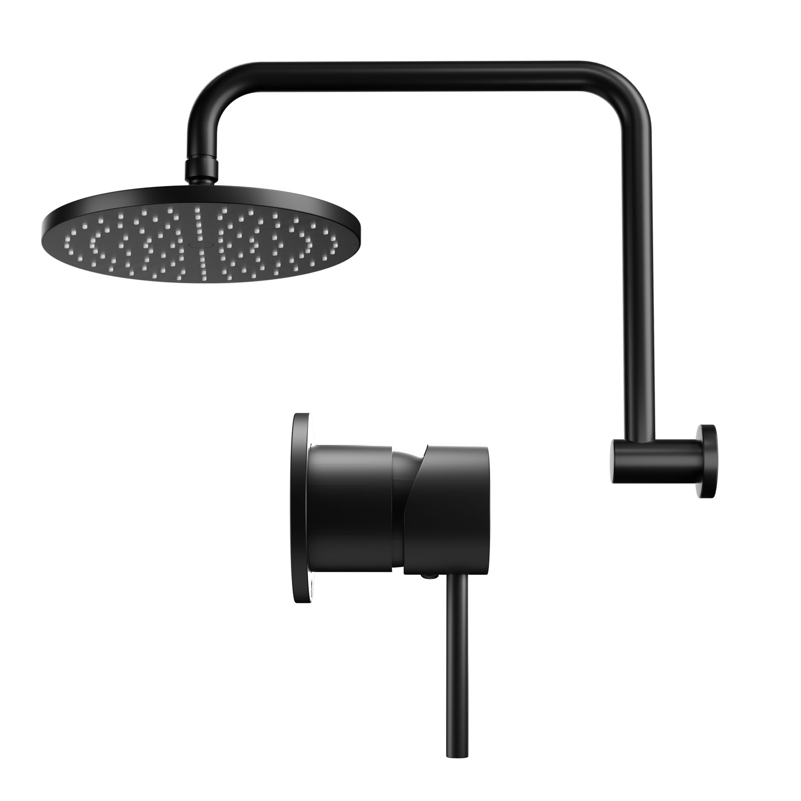 Cefito 9'' Rain Overhead Swivel Shower Head with Wall Bathroom Mixer