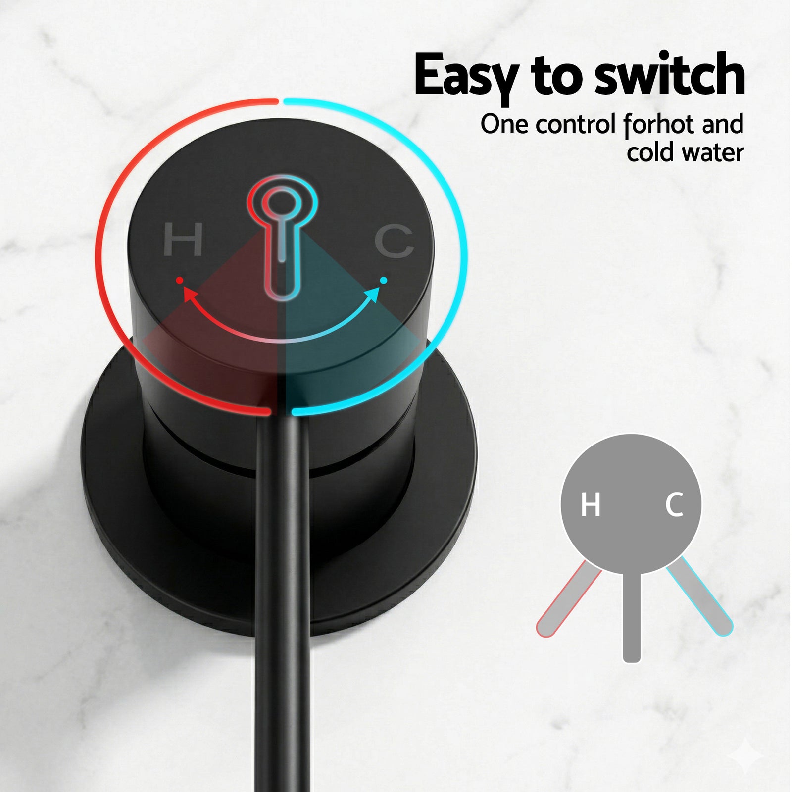 Cefito 9'' Rain Overhead Swivel Shower Head with Wall Bathroom Mixer