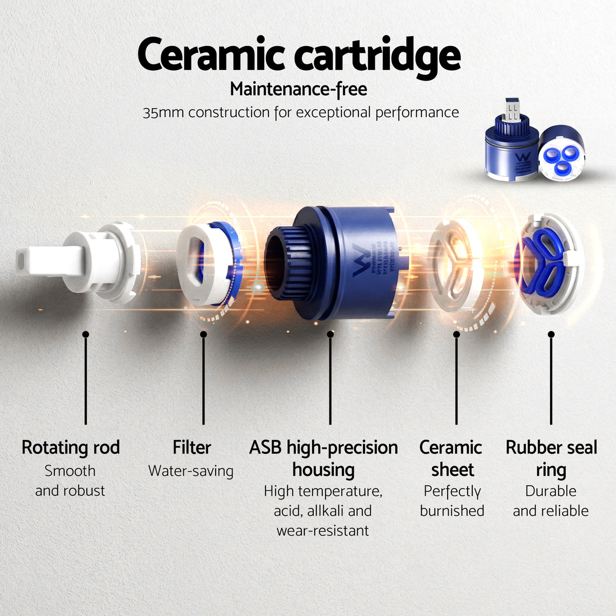 Cefito 9'' Rain Overhead Swivel Shower Head with Wall Twin Swivel Bathroom Tap