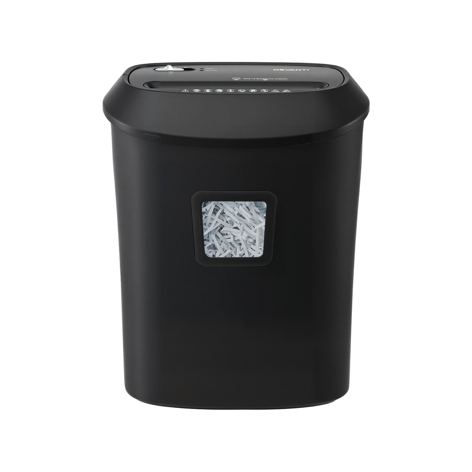 DEVANTI 25L Paper Shredder 14 Sheet P4 Cross Cut for Home Office