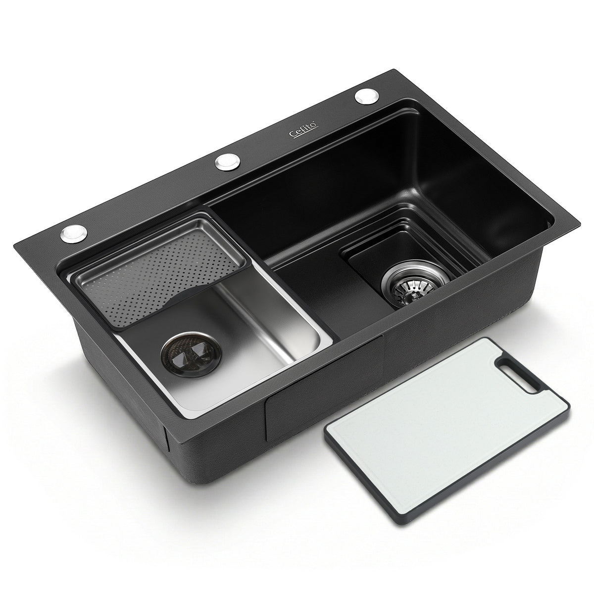 Cefito Kitchen Sink 304 Stainless Steel Bar Sink Millet Grain Water Basin Sink