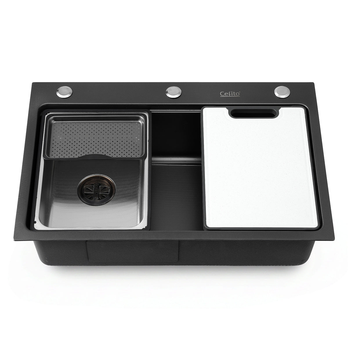 Cefito Kitchen Sink 304 Stainless Steel Bar Sink Millet Grain Water Basin Sink