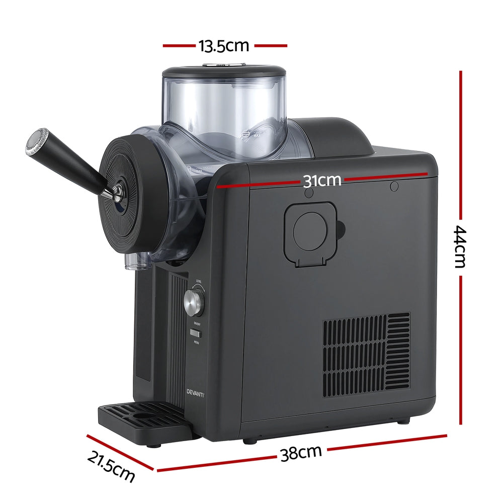 Deavnti 2L Slushie Machine Ice Cream Maker Frozen Smoothies Milkshakes Black