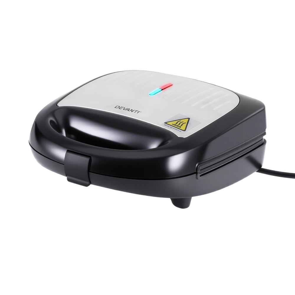 Devanti 3-in-1 Sandwich Press Waffle Maker Panini Press Grill 850W